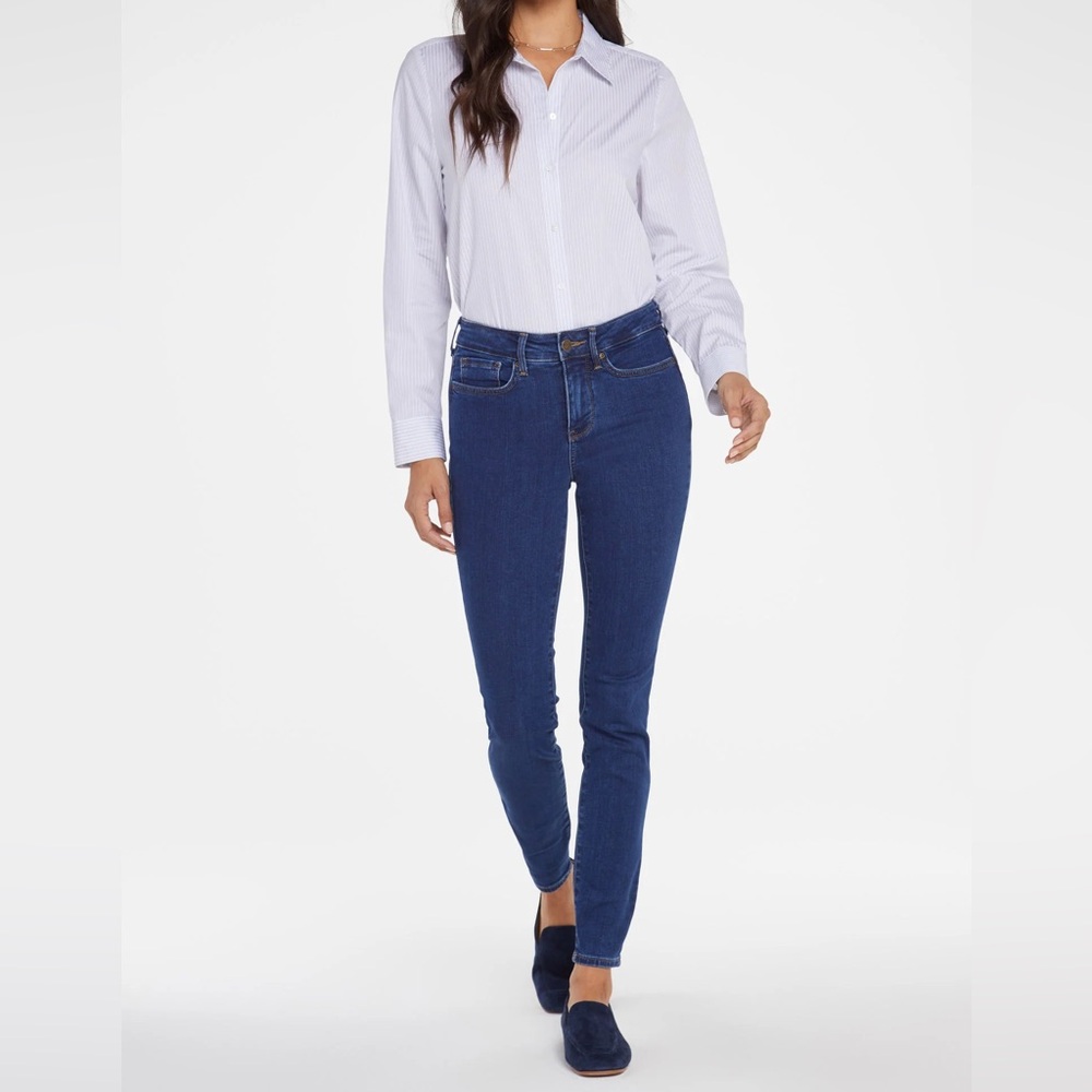 {NYDJ} "Ami Skinny in Quinn Wash" Stretch Denim Jeans